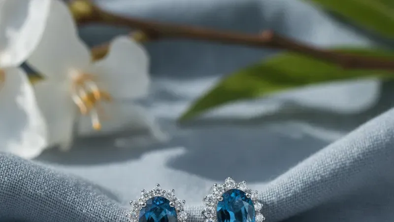 Boucles D Oreilles Saphir De Ceylan