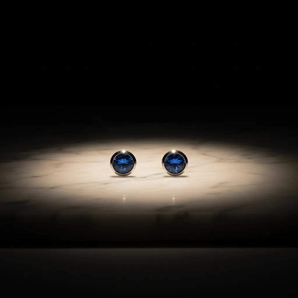 Boucles d'oreilles saphir pour noces de saphir