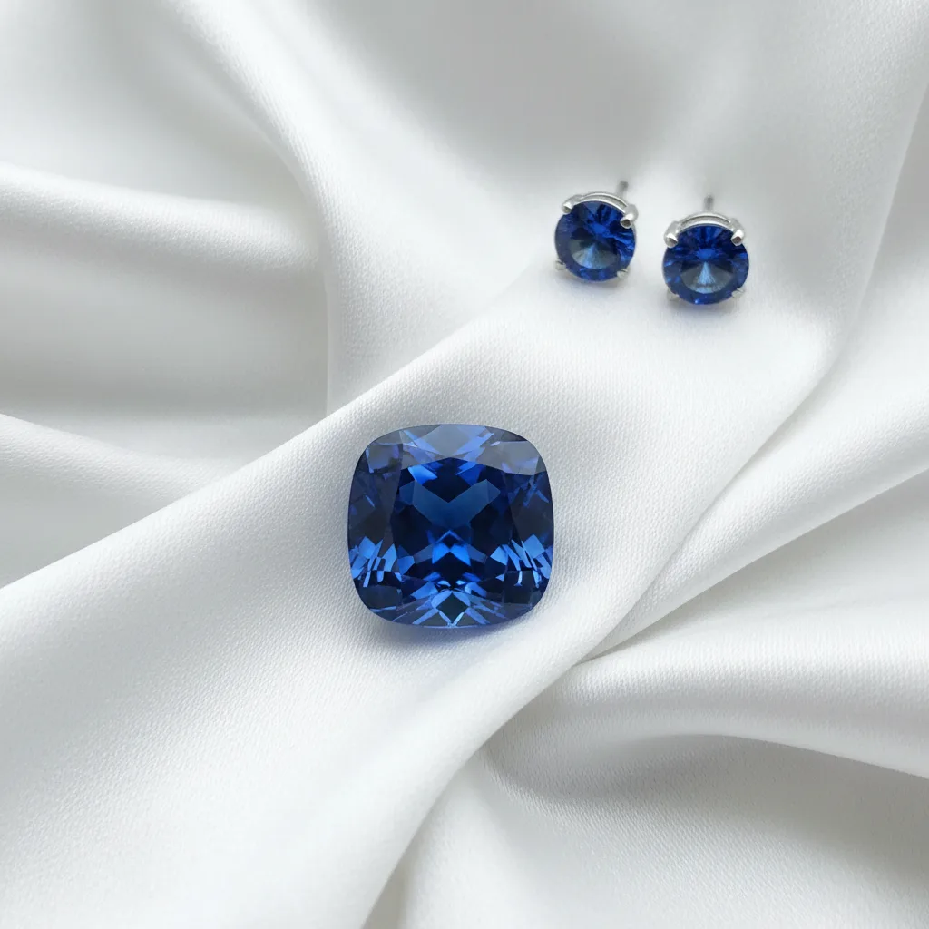 Saphir bleu royal taillé en coussin